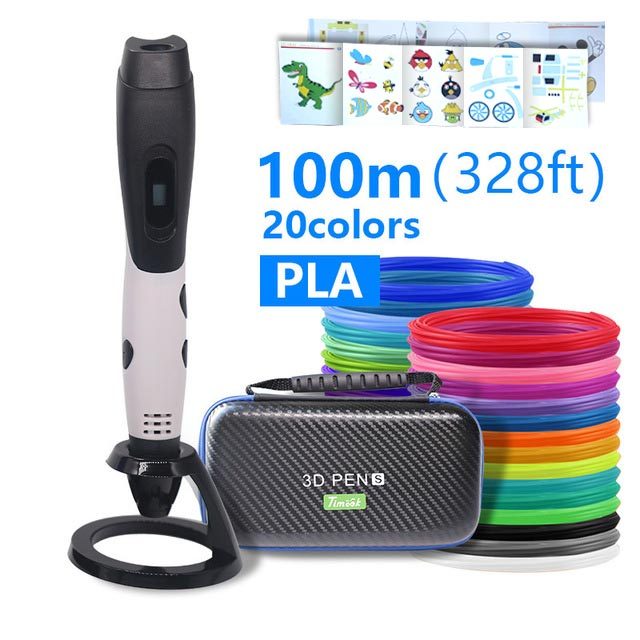 High quality 3D pen 3D printing pen,ABS and PLA filament 1.75mm. USB output, low voltage security, with beautiful storage bag