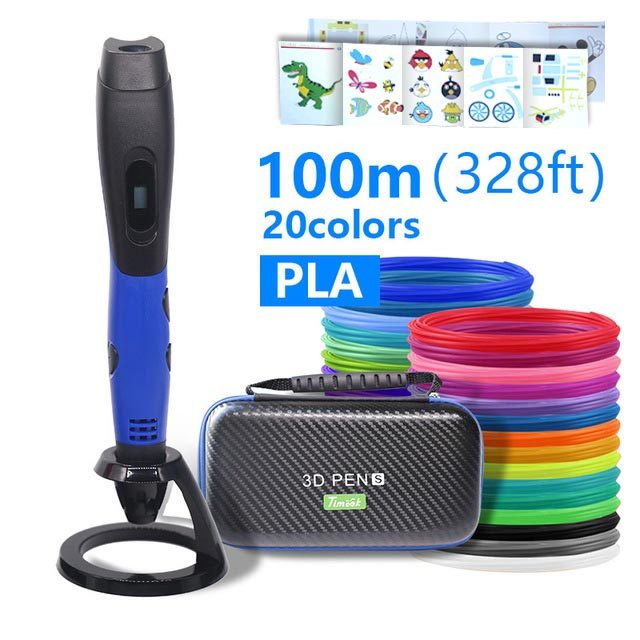 High quality 3D pen 3D printing pen,ABS and PLA filament 1.75mm. USB output, low voltage security, with beautiful storage bag