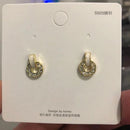 New earrings 2020 tide simple female senior sense niche small French net red earrings small earrings Elegant Prevent Allergy