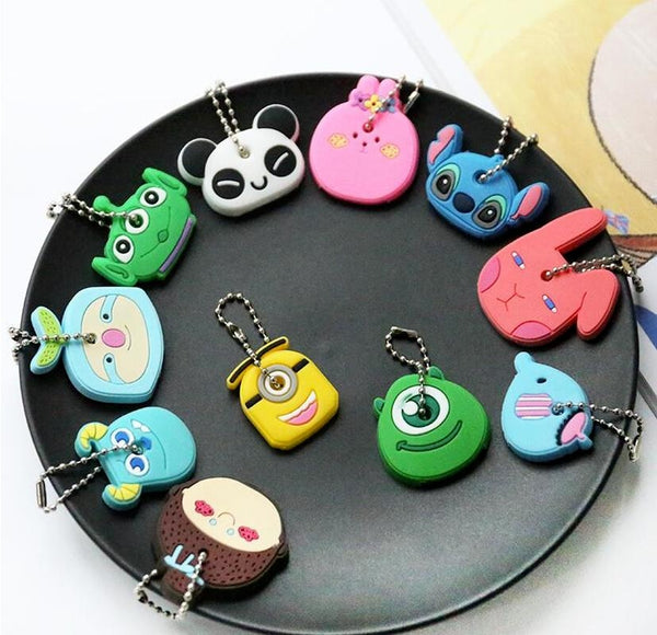 1Pcs Protective Key Case Cover for Key Control Dust Cover Holder Cartoon Silicone Organizer Cartoon Home Accessories Supplies