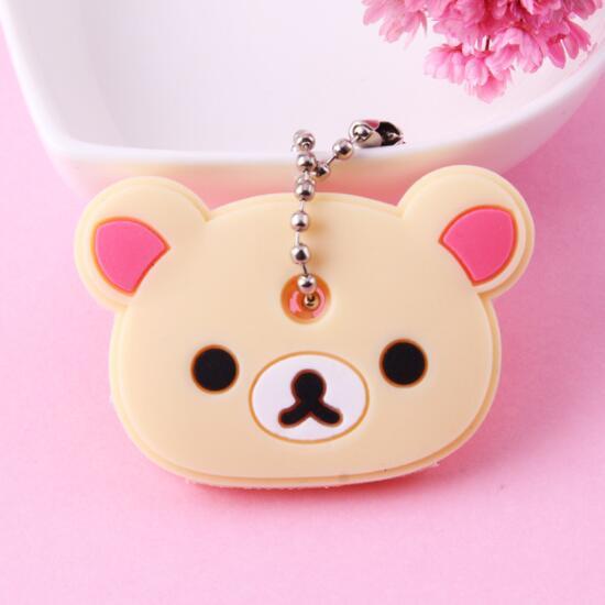1Pcs Protective Key Case Cover for Key Control Dust Cover Holder Cartoon Silicone Organizer Cartoon Home Accessories Supplies