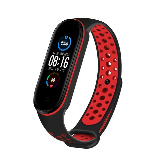 Strap For Xiaomi Mi Band 4 3 5 6 watch band Creative graffiti style Silicone bracelet replacement For XiaoMi band 4 5 Wristband