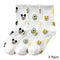 8 Pairs Disney Cartoon Socks Cute Mickey Minnie Daisy Donald Winnie Piglet Print White Funny Harajuku Fashion Kawaii Girl Sock