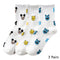 8 Pairs Disney Cartoon Socks Cute Mickey Minnie Daisy Donald Winnie Piglet Print White Funny Harajuku Fashion Kawaii Girl Sock