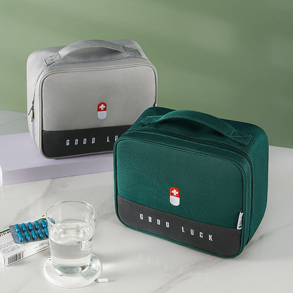 Large-Capacity Thickened Medicine Box Layered Family First Aid Kit Medicine Boxes Medicine Cabinet Portable Fabric Storage Bag
