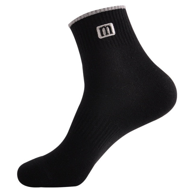 2021 New Men Cotton Socks Winter 5 Pairs/Lot Black Businness Casual Crew Socks High Quality Breathable Male Sport Gift Socks