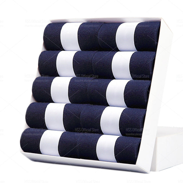 HSS Brand Business Men 100% Cotton Socks New Style Black Casual Socks Soft Breathable Summer Winter Long Socks Plus Size (7-14)
