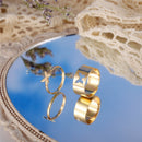 IF ME 2 Paired Butterfly Couple Adjustable Opening Ring Set for Women Men Unisex Gold Silver Color Metal Rings Trendy Jewelry