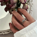 IF ME 2 Paired Butterfly Couple Adjustable Opening Ring Set for Women Men Unisex Gold Silver Color Metal Rings Trendy Jewelry