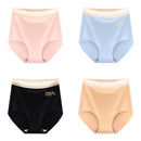 4pcs/lot Sexy Women Panties Ice Silk Briefs Seamless Underwear High Waist Pants Comfort Lingerie Female Underpants Thongs