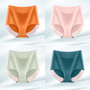 4pcs/lot Sexy Women Panties Ice Silk Briefs Seamless Underwear High Waist Pants Comfort Lingerie Female Underpants Thongs