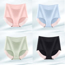 4pcs/lot Sexy Women Panties Ice Silk Briefs Seamless Underwear High Waist Pants Comfort Lingerie Female Underpants Thongs
