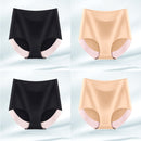 4pcs/lot Sexy Women Panties Ice Silk Briefs Seamless Underwear High Waist Pants Comfort Lingerie Female Underpants Thongs