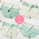 High Waist 4Pcs/Set Cotton Panties Women Body Shaper Fashion Briefs Underwear Breathable Comfort Female Lingerie Plus Size M-5XL