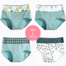 High Waist 4Pcs/Set Cotton Panties Women Body Shaper Fashion Briefs Underwear Breathable Comfort Female Lingerie Plus Size M-5XL