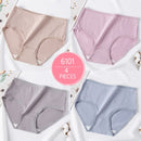 High Waist 4Pcs/Set Cotton Panties Women Body Shaper Fashion Briefs Underwear Breathable Comfort Female Lingerie Plus Size M-5XL