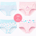 High Waist 4Pcs/Set Cotton Panties Women Body Shaper Fashion Briefs Underwear Breathable Comfort Female Lingerie Plus Size M-5XL