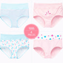 High Waist 4Pcs/Set Cotton Panties Women Body Shaper Fashion Briefs Underwear Breathable Comfort Female Lingerie Plus Size M-5XL
