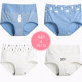 High Waist 4Pcs/Set Cotton Panties Women Body Shaper Fashion Briefs Underwear Breathable Comfort Female Lingerie Plus Size M-5XL