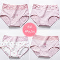 High Waist 4Pcs/Set Cotton Panties Women Body Shaper Fashion Briefs Underwear Breathable Comfort Female Lingerie Plus Size M-5XL