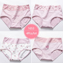 High Waist 4Pcs/Set Cotton Panties Women Body Shaper Fashion Briefs Underwear Breathable Comfort Female Lingerie Plus Size M-5XL