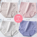 High Waist 4Pcs/Set Cotton Panties Women Body Shaper Fashion Briefs Underwear Breathable Comfort Female Lingerie Plus Size M-5XL