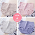 High Waist 4Pcs/Set Cotton Panties Women Body Shaper Fashion Briefs Underwear Breathable Comfort Female Lingerie Plus Size M-5XL