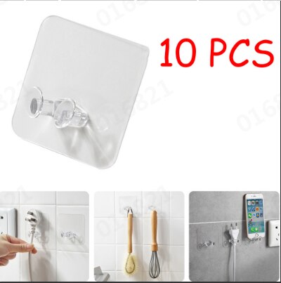 24Pcs Strong Transparent Suction Cup Sucker Wall Hooks Hanger Kitchen Bathroom wall-mounted Design Hanger seamless adhesive hook