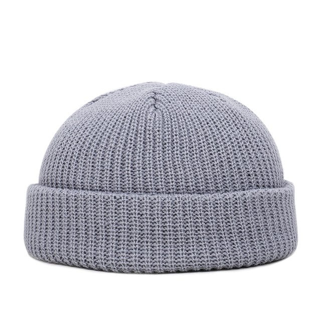 Knitted Hats for Women Skullcap Men Beanie Hat Winter Retro Brimless Baggy Melon Cap Cuff Docker Fisherman Beanies Hats For Men