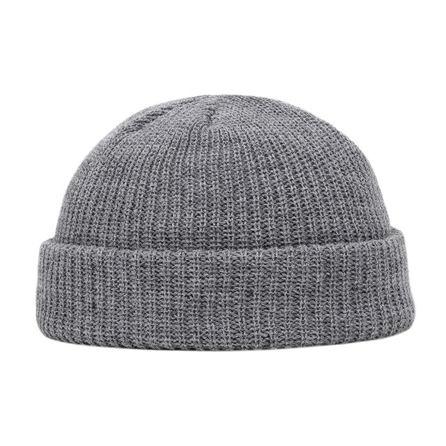 Knitted Hats for Women Skullcap Men Beanie Hat Winter Retro Brimless Baggy Melon Cap Cuff Docker Fisherman Beanies Hats For Men