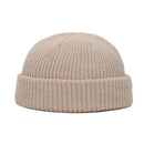 Knitted Hats for Women Skullcap Men Beanie Hat Winter Retro Brimless Baggy Melon Cap Cuff Docker Fisherman Beanies Hats For Men