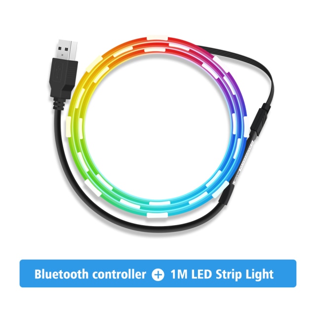 Led Strip Light USB Bluetooth APP 1M 2M 3M 4M 5M TV Backlight Screen Lighting Music Sync RGB Tape  Lights For Room/living room
