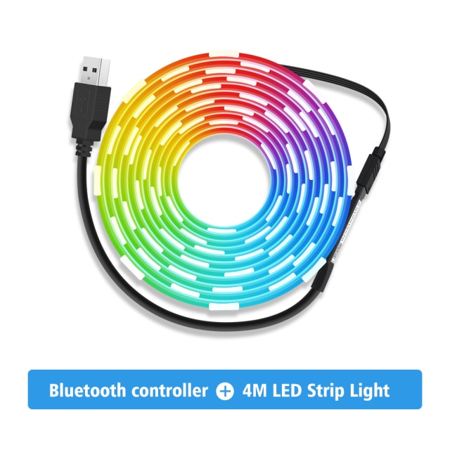 Led Strip Light USB Bluetooth APP 1M 2M 3M 4M 5M TV Backlight Screen Lighting Music Sync RGB Tape  Lights For Room/living room
