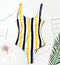 2021 Sexy One Piece Swimsuit Push Up Swimwear Women Striped Monokini Vintage Print Swimsuit Female Bodysuit Beach Bathing Suit