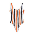 2021 Sexy One Piece Swimsuit Push Up Swimwear Women Striped Monokini Vintage Print Swimsuit Female Bodysuit Beach Bathing Suit