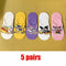 10 pieces = 5 pairs Korea Summer socks women Cartoon Animal bear mouse Socks Cute Funny Invisible cotton Ankle Socks Size 35-41