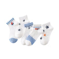 Soft Cotton Breathable Mesh Kids Socks Summer Short Tubes Baby Girls Socks Newborn Baby Boy Happy Socks Infant Clothing 5Pairs