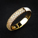10 Colors Simple Style Enamel Ring Paved With Shiny Cubic Zircon Stone Fashion Wed Engage Ring For Women