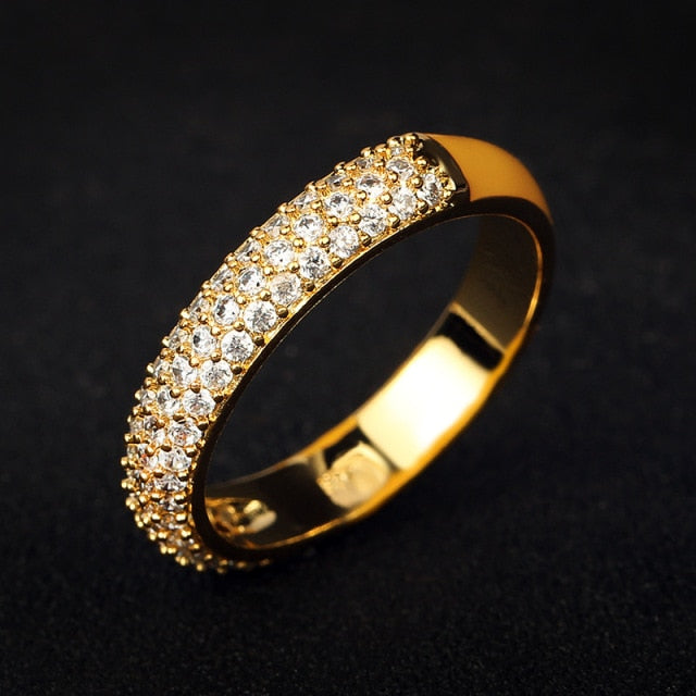 10 Colors Simple Style Enamel Ring Paved With Shiny Cubic Zircon Stone Fashion Wed Engage Ring For Women