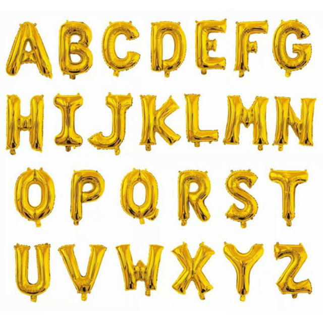1pc 16 Inch Red Rose Gold Silver Foil Letter Alphabet Balloons Wedding Happy Birthday Party Decoration Kids Baby Shower Supplies