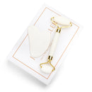 Face Massage Jade Roller White Natural Stone Crystal Slimmer Lift Wrinkle Double Chin Remover Beauty Care Slimming Tools