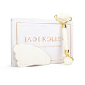 Face Massage Jade Roller White Natural Stone Crystal Slimmer Lift Wrinkle Double Chin Remover Beauty Care Slimming Tools