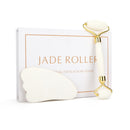 Face Massage Jade Roller White Natural Stone Crystal Slimmer Lift Wrinkle Double Chin Remover Beauty Care Slimming Tools