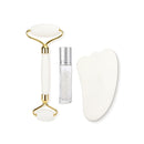 Face Massage Jade Roller White Natural Stone Crystal Slimmer Lift Wrinkle Double Chin Remover Beauty Care Slimming Tools