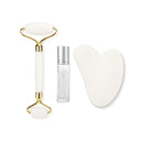 Face Massage Jade Roller White Natural Stone Crystal Slimmer Lift Wrinkle Double Chin Remover Beauty Care Slimming Tools