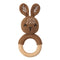 1pc Wooden Crochet Bunny Rattle Toy BPA Free Wood Ring Baby Teether Rodent Baby Gym Mobile Rattles Newborn Educational Toys