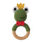 1pc Wooden Crochet Bunny Rattle Toy BPA Free Wood Ring Baby Teether Rodent Baby Gym Mobile Rattles Newborn Educational Toys
