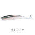 Supercontinent  Soft Lures 50mm 75mm 100mm  Baits Fishing Lure Leurre Shad Double Color Silicone Bait T Tail Wobblers