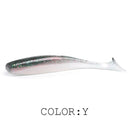 Supercontinent  Soft Lures 50mm 75mm 100mm  Baits Fishing Lure Leurre Shad Double Color Silicone Bait T Tail Wobblers