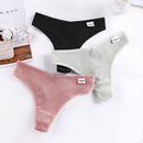 3pcs/lot Panties for Women Sexy Thong Underwear T-Back Briefs Seamless Lingerie Female Fashion Cotton Tanga G-string Breathable